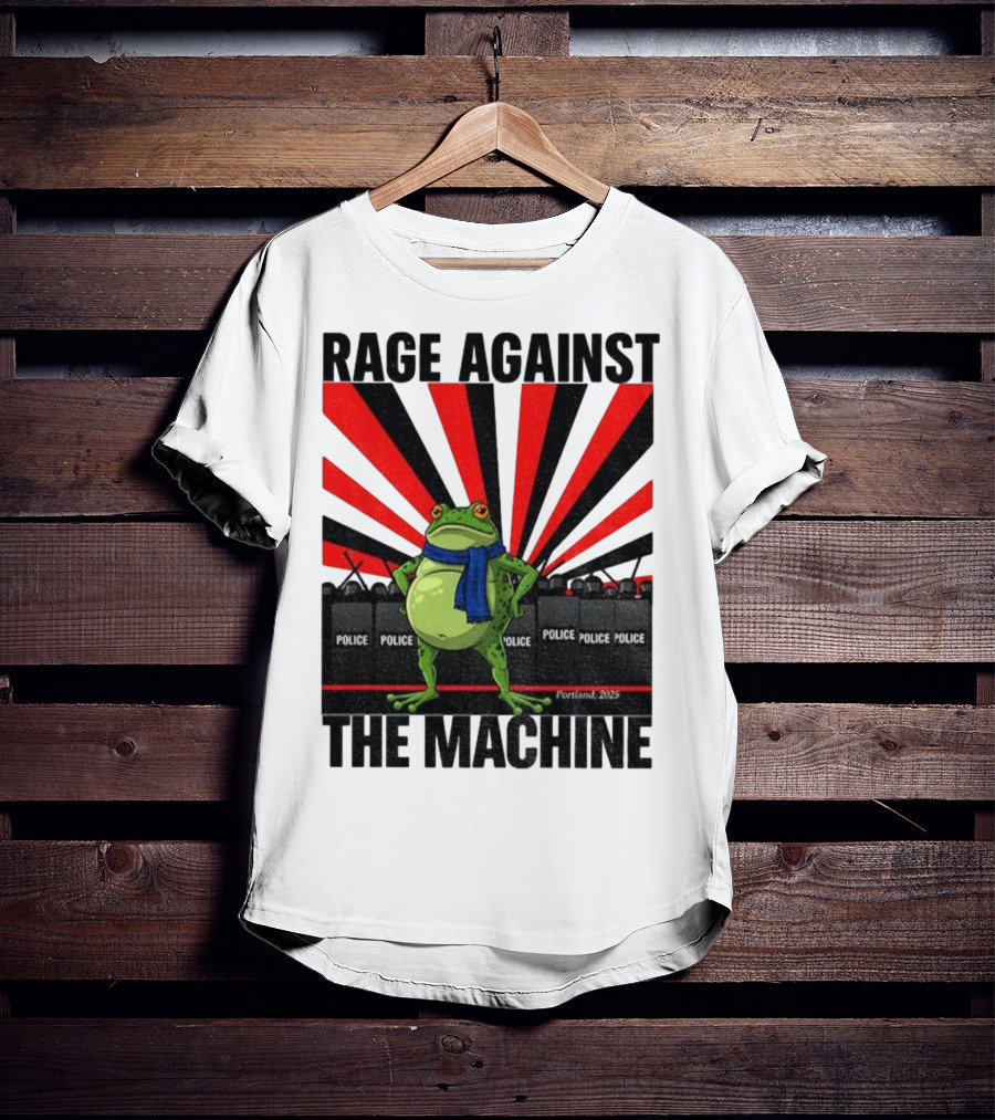 Rage Against The Machine Portland Frog Police 2025 Anti Trump Vintage T-Shirt