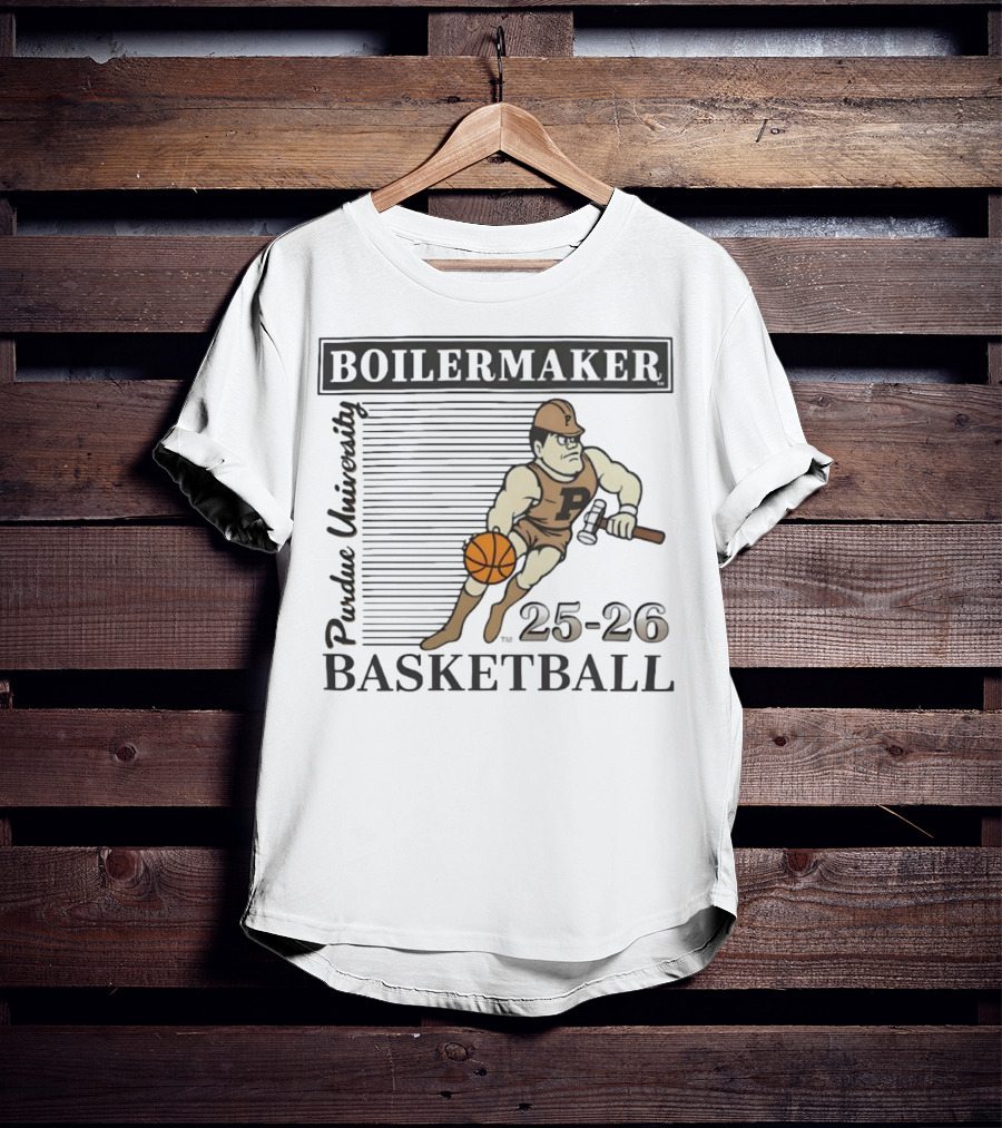 Purdue University Boilermaker 25-26 Basketball Vintage Russell Athletic T-Shirt