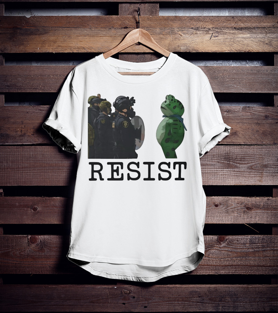 Portland Protest Resist Frog Anti ICE Anti Fascism T-Shirt