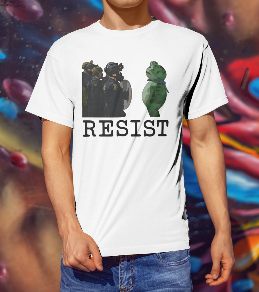 Portland Protest Resist Frog Anti ICE Anti Fascism T-Shirt