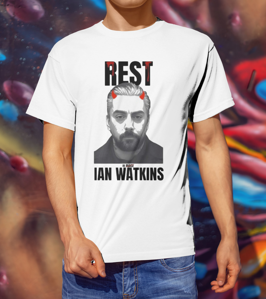 Rest In Peace Ian Watkins Devil Horns Image T-Shirt