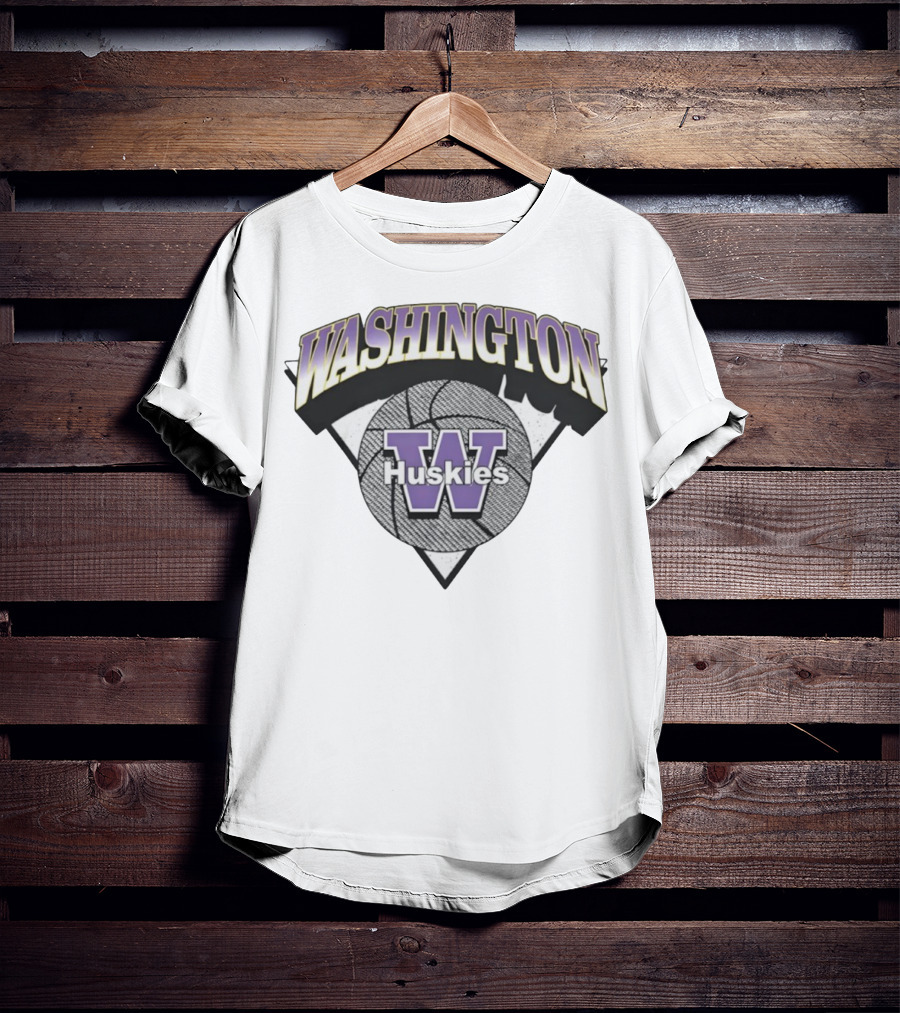 Washington Huskies Basketball Logo W T-Shirt