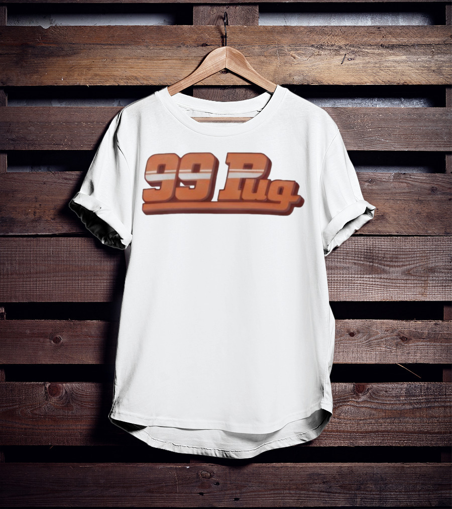 99 Pug Retro Sports Style Bold Font T-Shirt