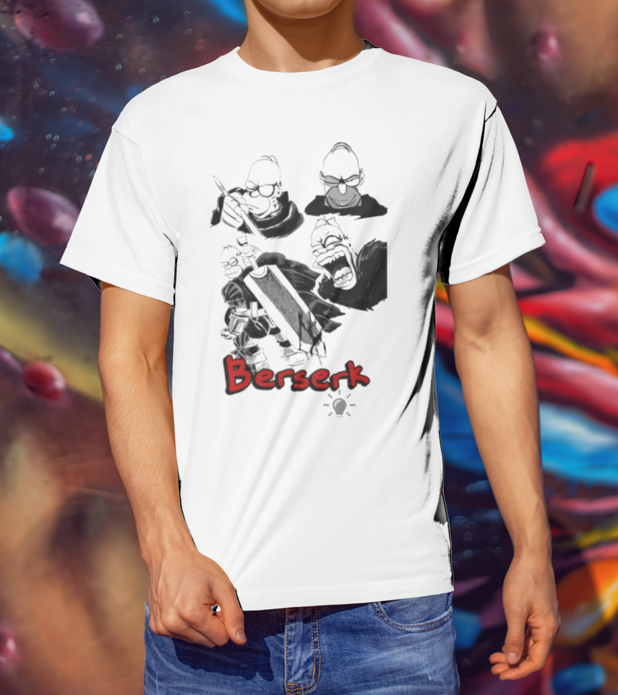 Berserk Guts Homer Simpson Crossover Meme T-Shirt