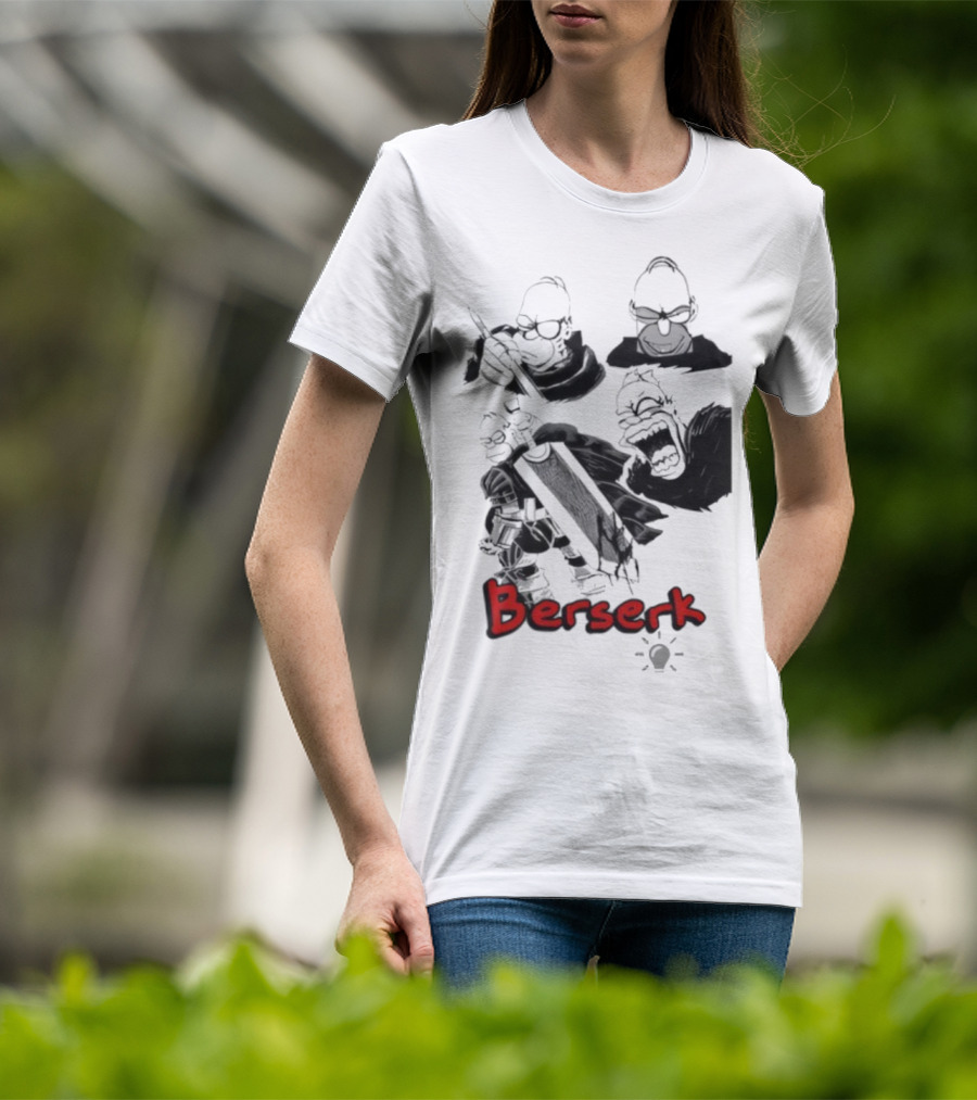 Berserk Guts Homer Simpson Crossover Meme T-Shirt