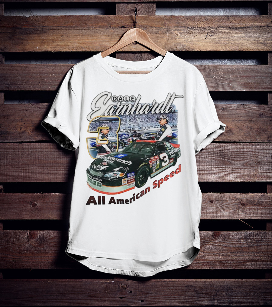 Dale Earnhardt Chevrolet Monte Carlo Number 3 Goodwrench NASCAR All American Speed T-Shirt