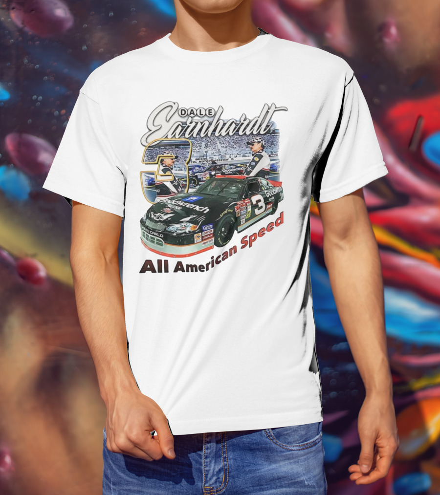 Dale Earnhardt Chevrolet Monte Carlo Number 3 Goodwrench NASCAR All American Speed T-Shirt
