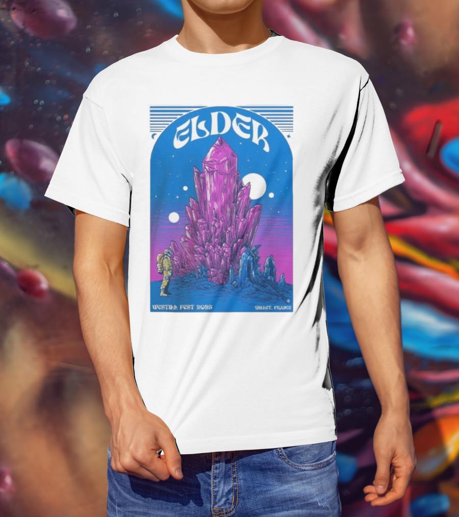Elder Westill Fest 2025 Vallet France October 31 November 1 Cosmic Crystal Exploration Astronaut T-Shirt
