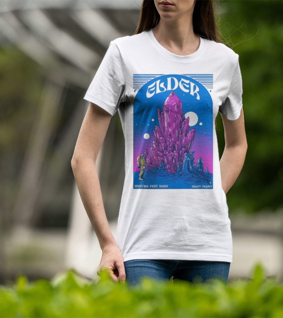 Elder Westill Fest 2025 Vallet France October 31 November 1 Cosmic Crystal Exploration Astronaut T-Shirt