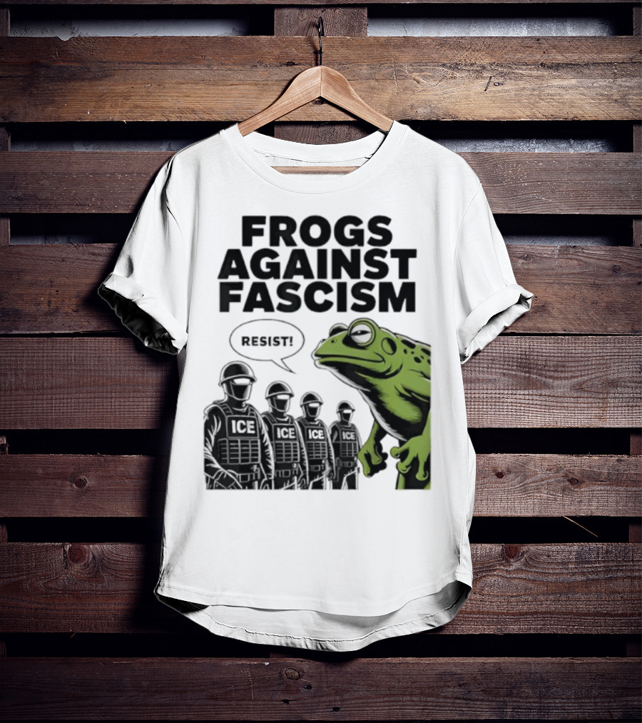 Frogs Against Fascism Resist No Kings USA 50501 T-Shirt