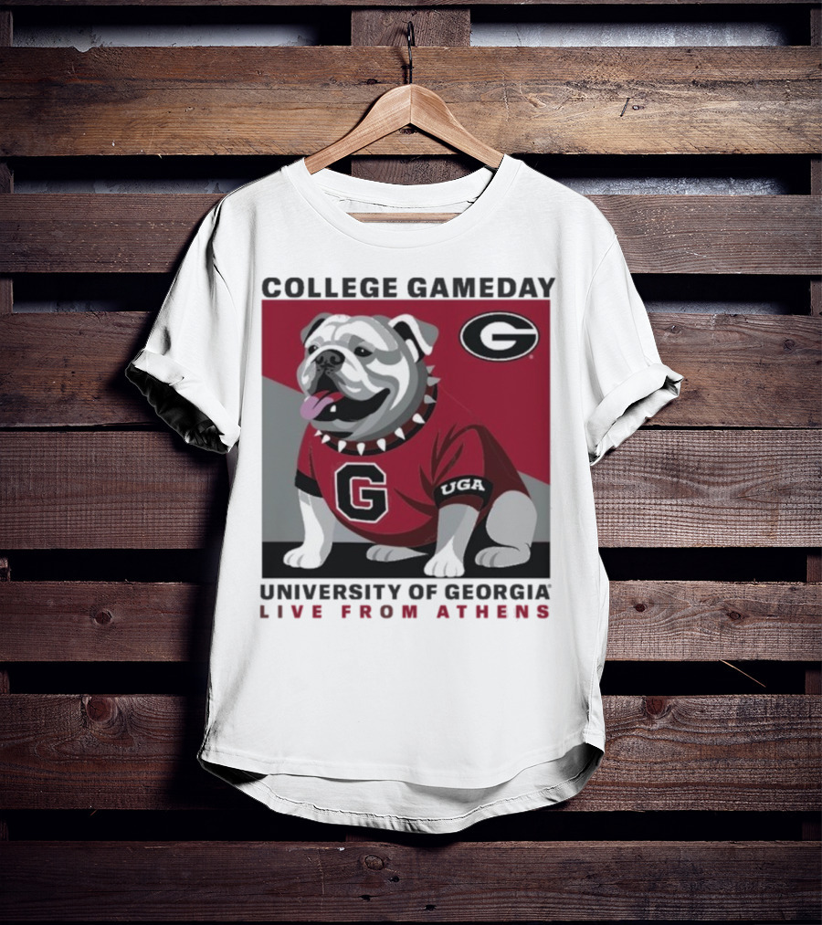 Georgia Bulldogs College Gameday University Of Georgia Live From Athens UGA 2025 T-Shirt