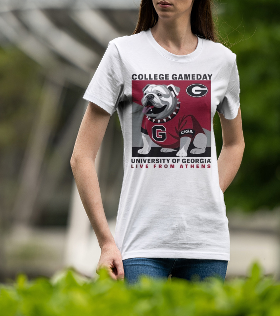 Georgia Bulldogs College Gameday University Of Georgia Live From Athens UGA 2025 T-Shirt