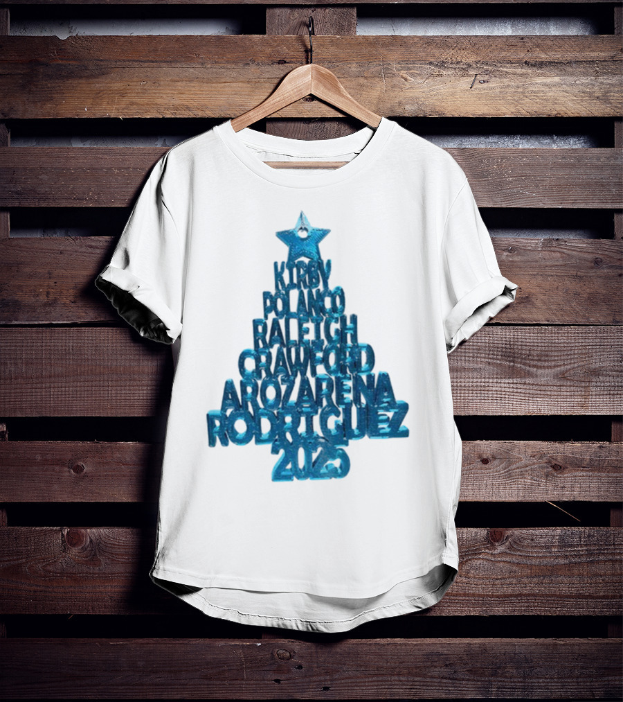 Kirby Polanco Raleigh Crawford Arozarena Rodriguez 2025 Christmas Tree T-Shirt
