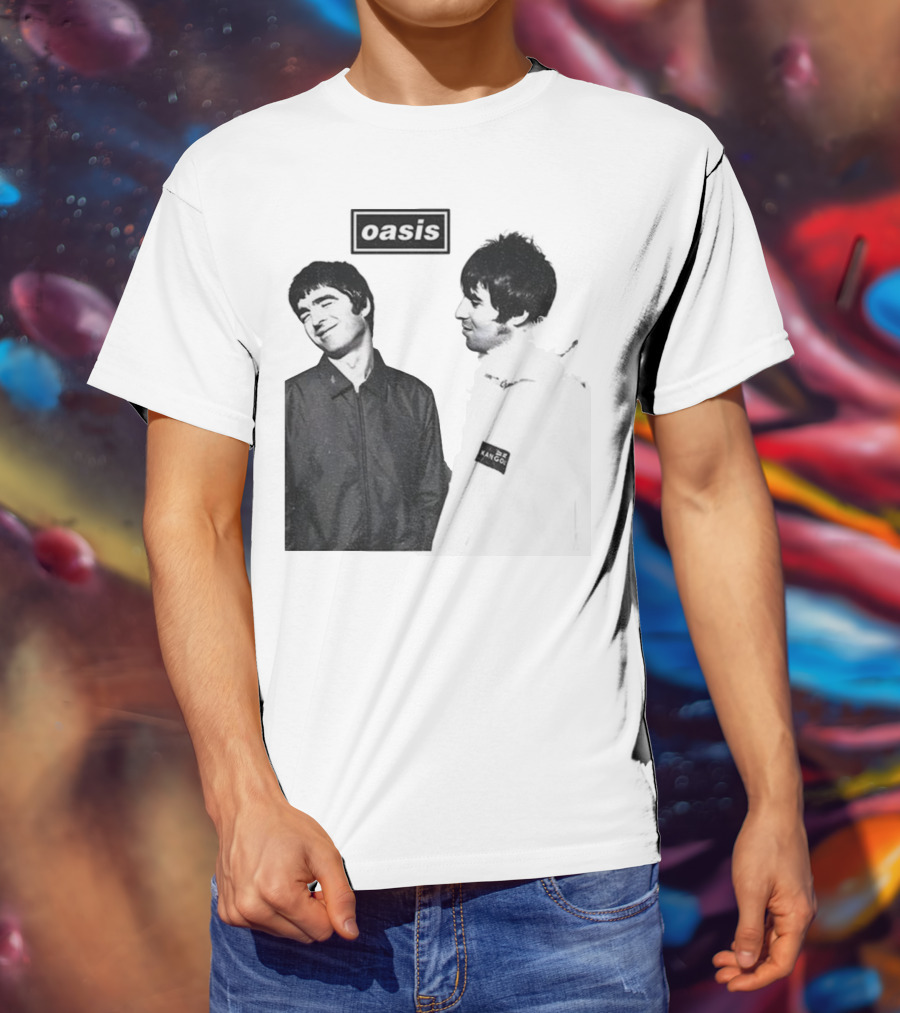 Noel Vs Liam Gallagher Oasis Band Kangol Vintage T-Shirt