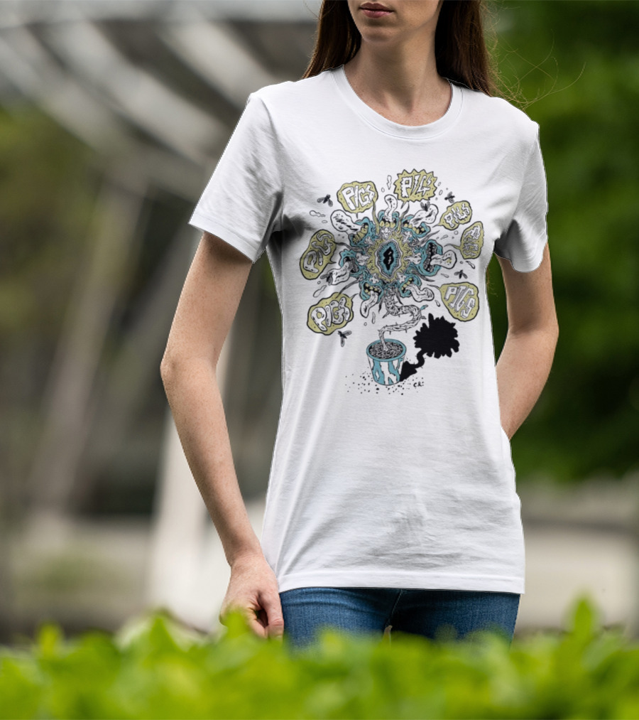 Pigs X7 Psychedelic Plantpot Blast T-Shirt