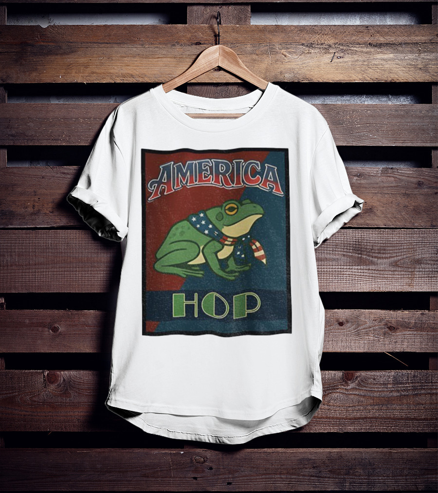 America Frog HOP Patriotic Protest Portland T-Shirt