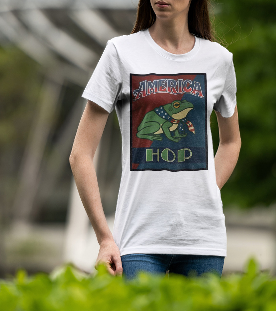 America Frog HOP Patriotic Protest Portland T-Shirt