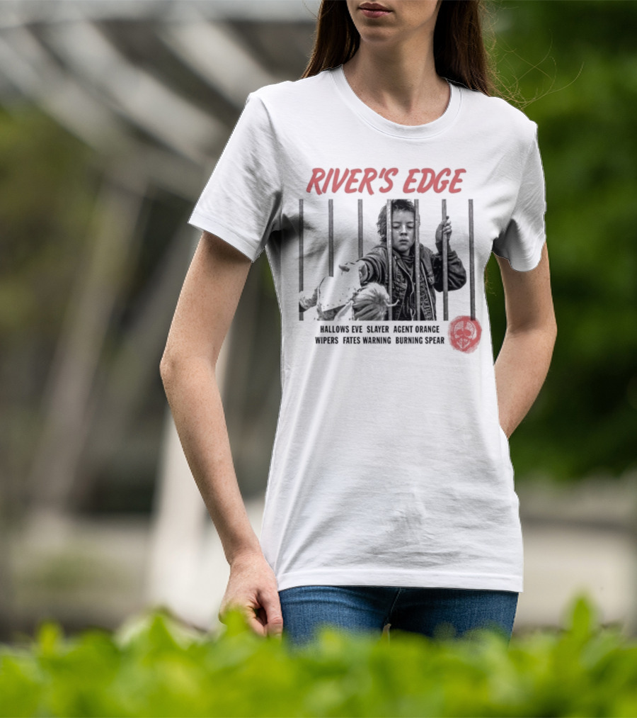 River’s Edge Hallows Eve Slayer Agent Orange Wipers Fates Warning Burning Spear Skulls T-Shirt