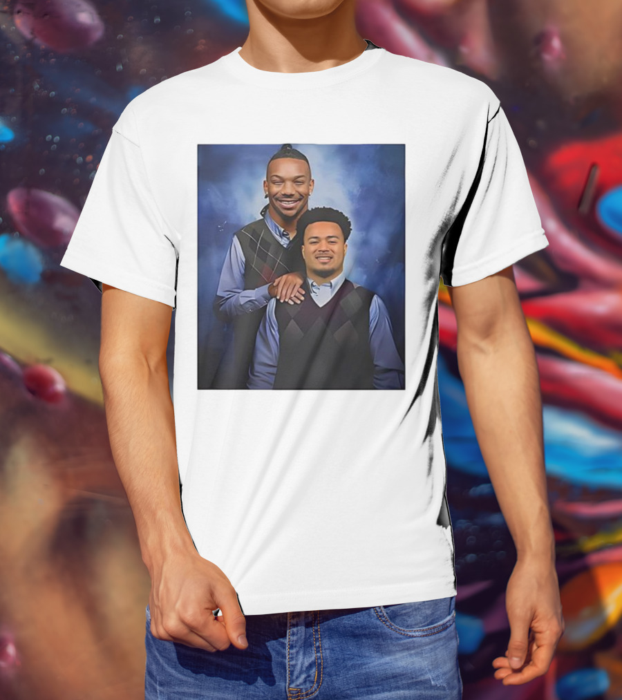 Bijan Robinson Tyler Allgeier Stepbrother Portrait Parody T-Shirt