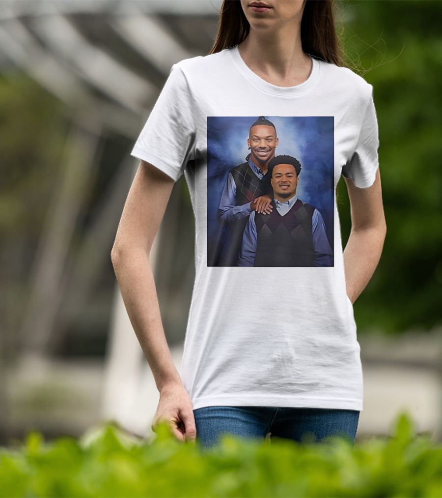 Bijan Robinson Tyler Allgeier Stepbrother Portrait Parody T-Shirt