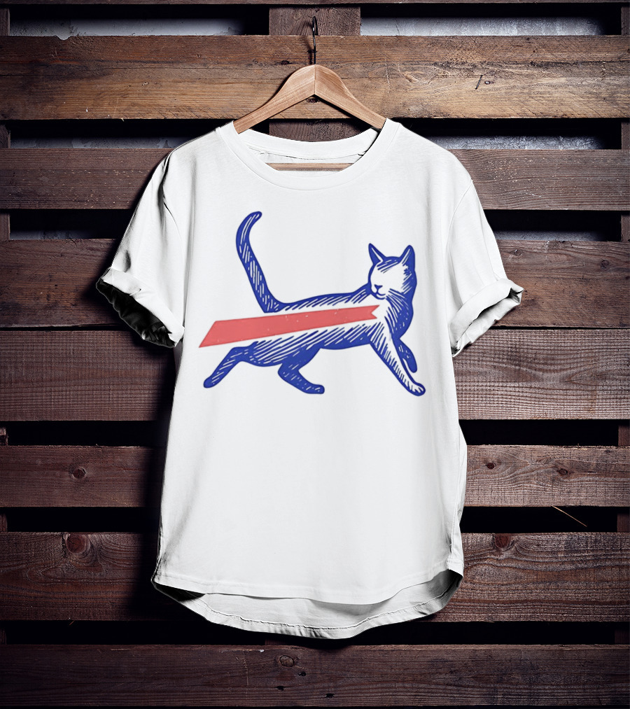 Buffalo Bills Football Cat Logo Design T-Shirt