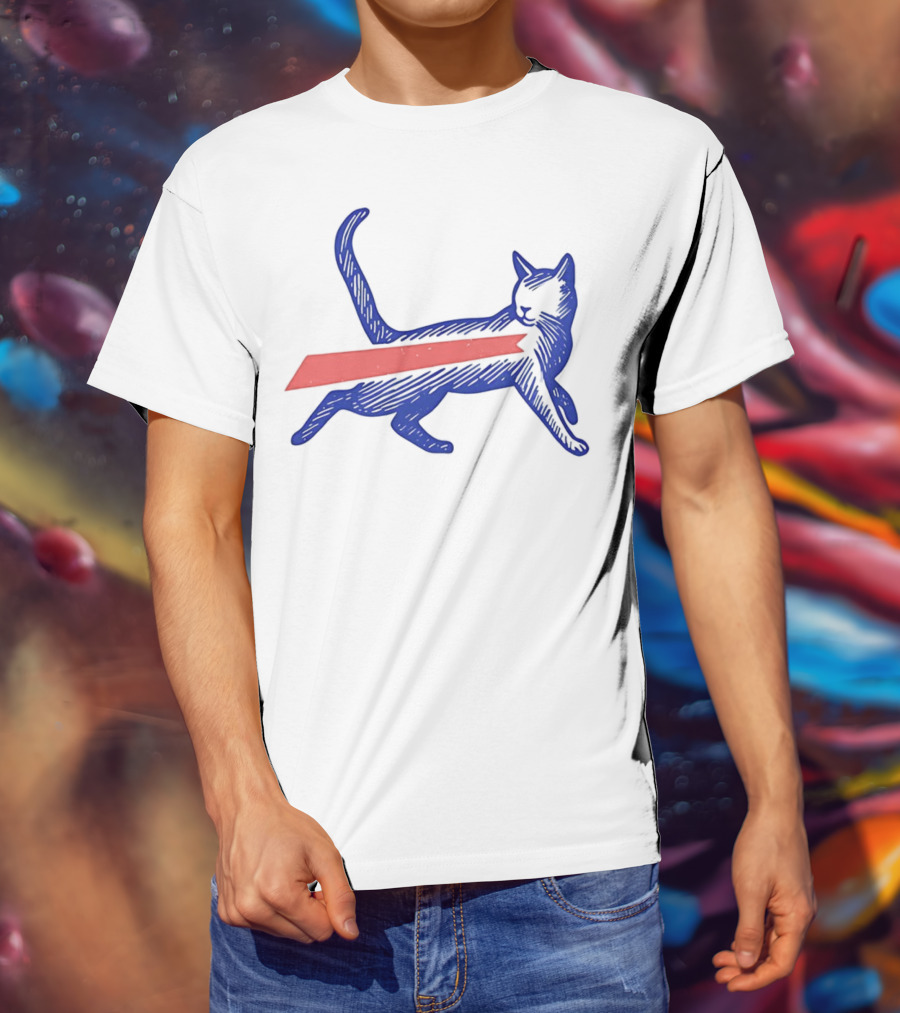 Buffalo Bills Football Cat Logo Design T-Shirt