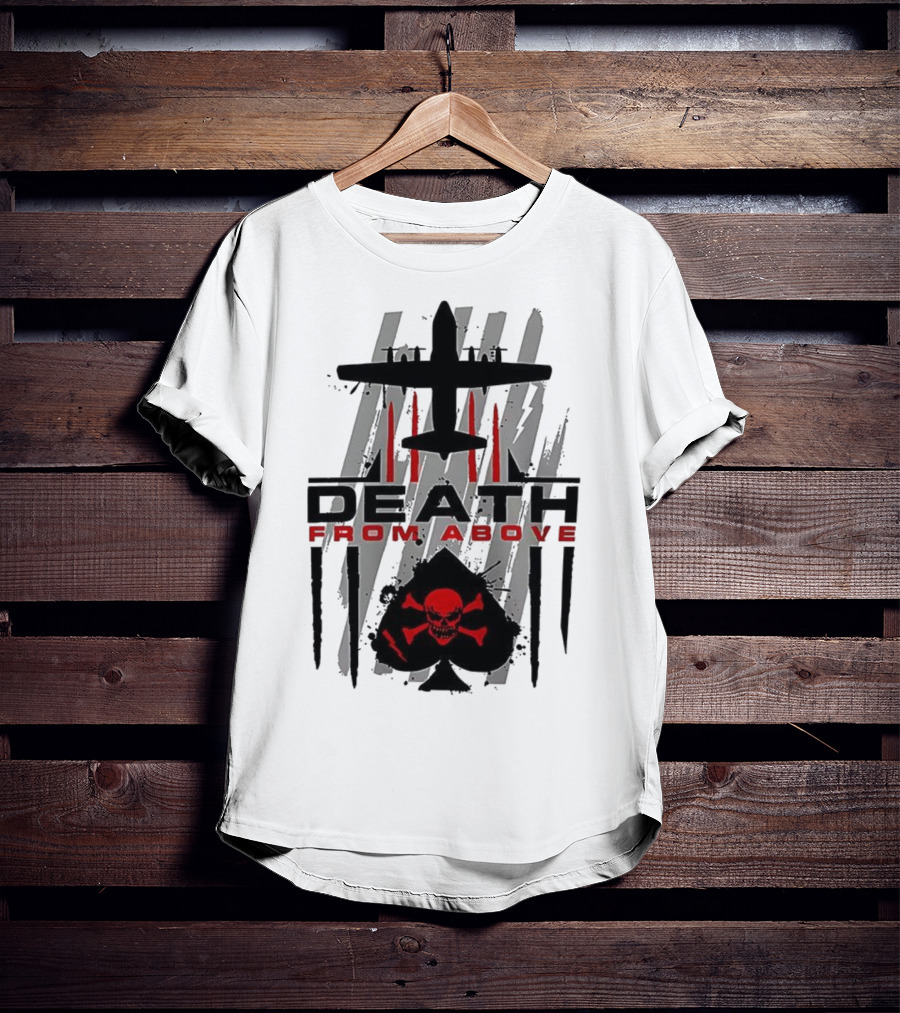 Death From Above Hercules Ace Of Spades Skull And Crossbones T-Shirt