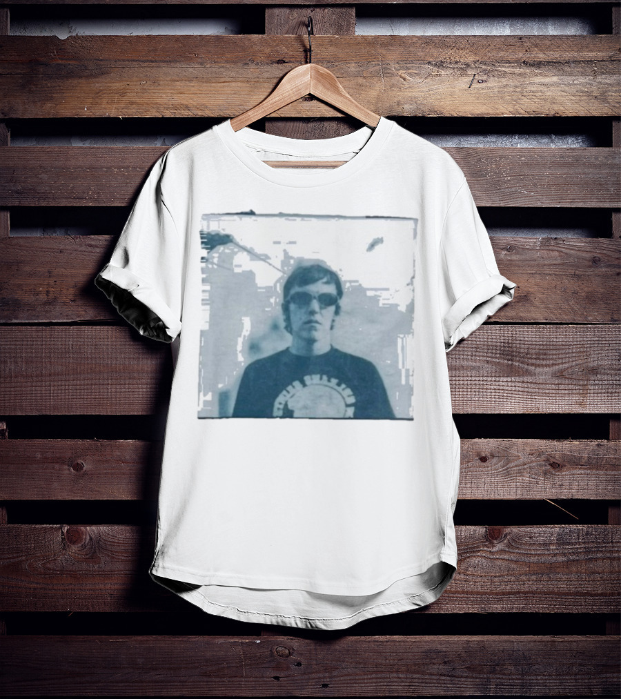 Elliott Smith Figure With Nirvana Sunburst Logo T-Shirt