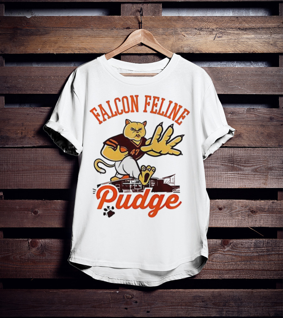 Falcon Feline Pudge 47 Football T-Shirt