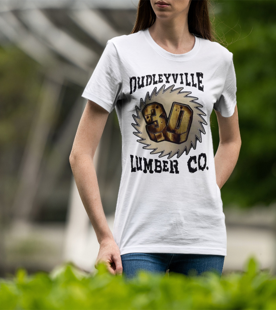 Dudleyville 3D Lumber Co Saw Blade Logo T-Shirt
