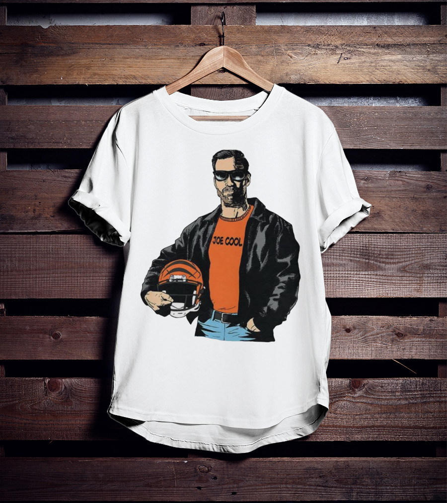Joe Cool Cincinnati Bengals NFL Vintage Joe Burrow Helmet T-Shirt