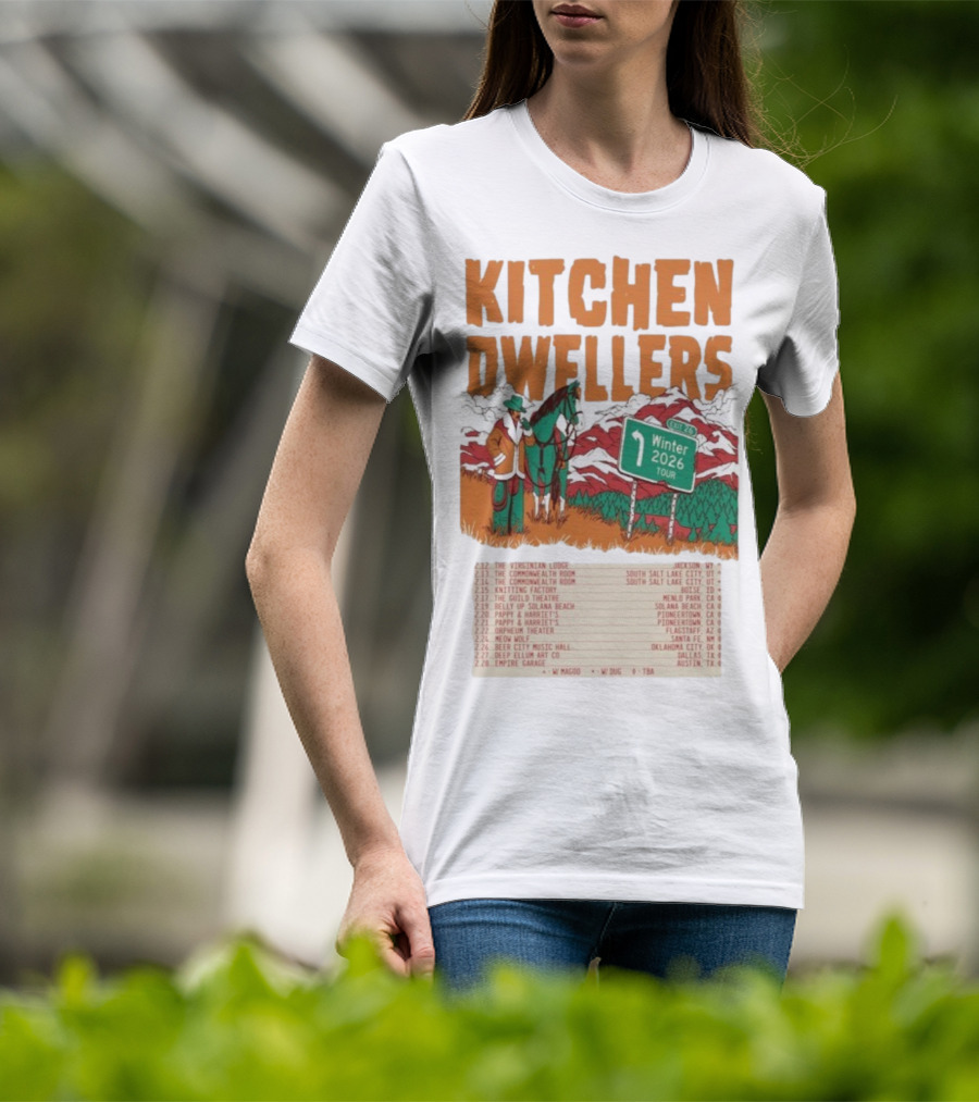 Kitchen Dwellers Winter Tour 2026 Exit 26 Music Venues And Dates T-Shirt