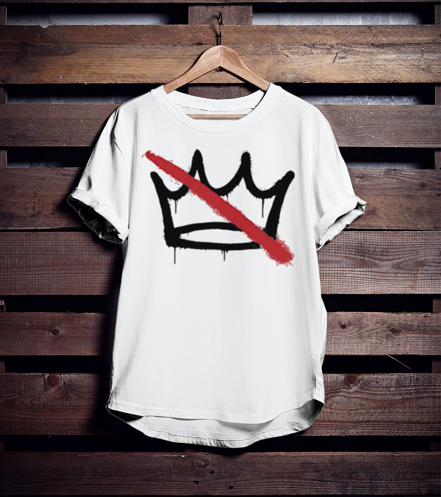 New No Kings In America Strikethrough Crown Symbol T-Shirt