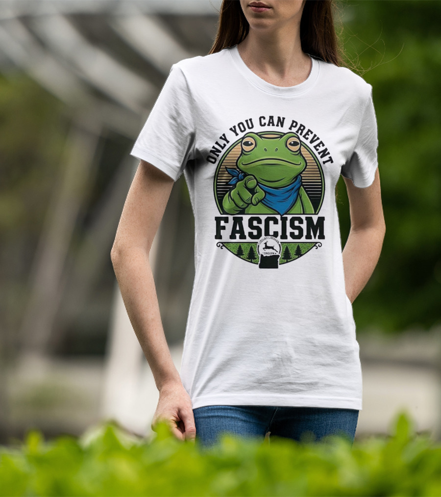 Only You Can Prevent Fascism PortlandFrog Protest Forest Bandana T-Shirt