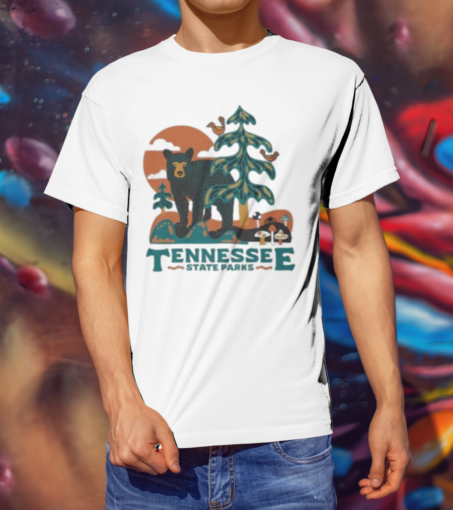 Tennessee State Parks Bear Nature Scene And Forest Wildlife T-Shirt