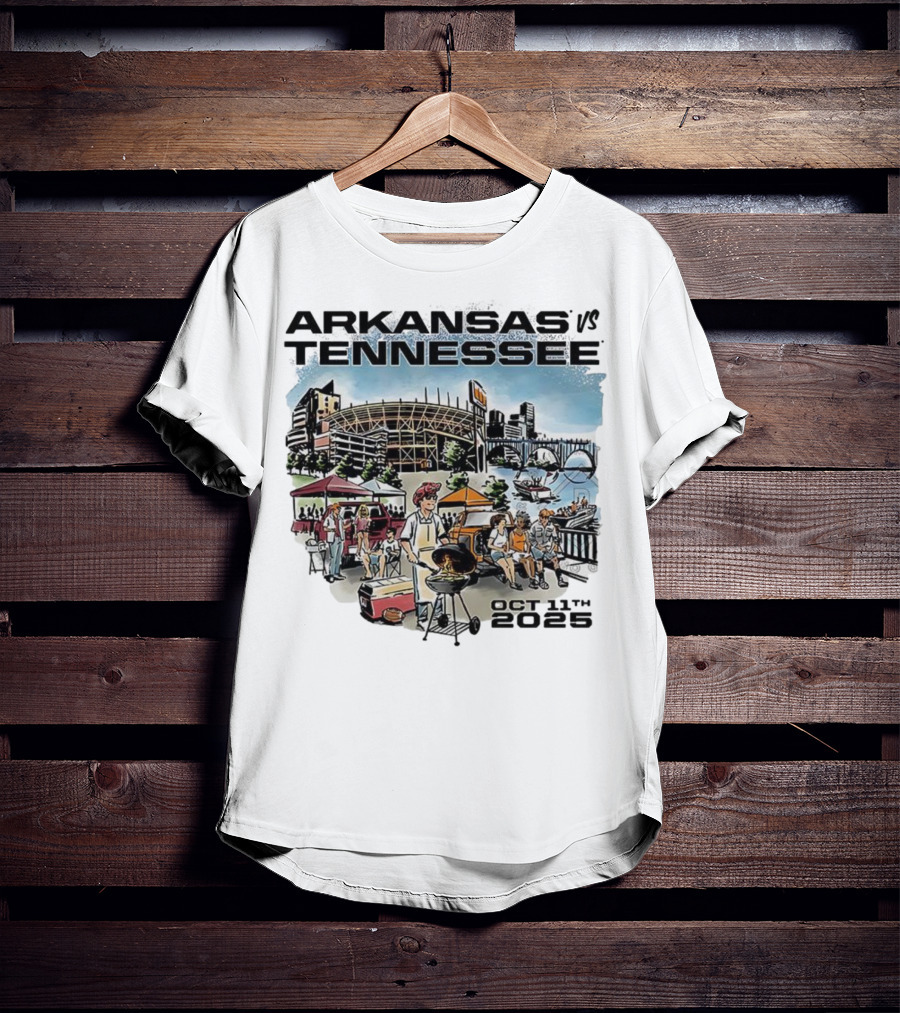 Arkansas Tennessee Tailgate Scene Neyland Stadium October 11th 2025 T-Shirt