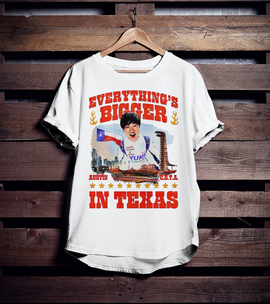 Tsunoda Yuki Everything's Bigger Austin COTA Texas T-Shirt