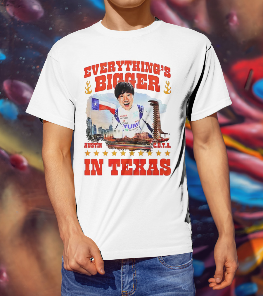 Tsunoda Yuki Everything's Bigger Austin COTA Texas T-Shirt