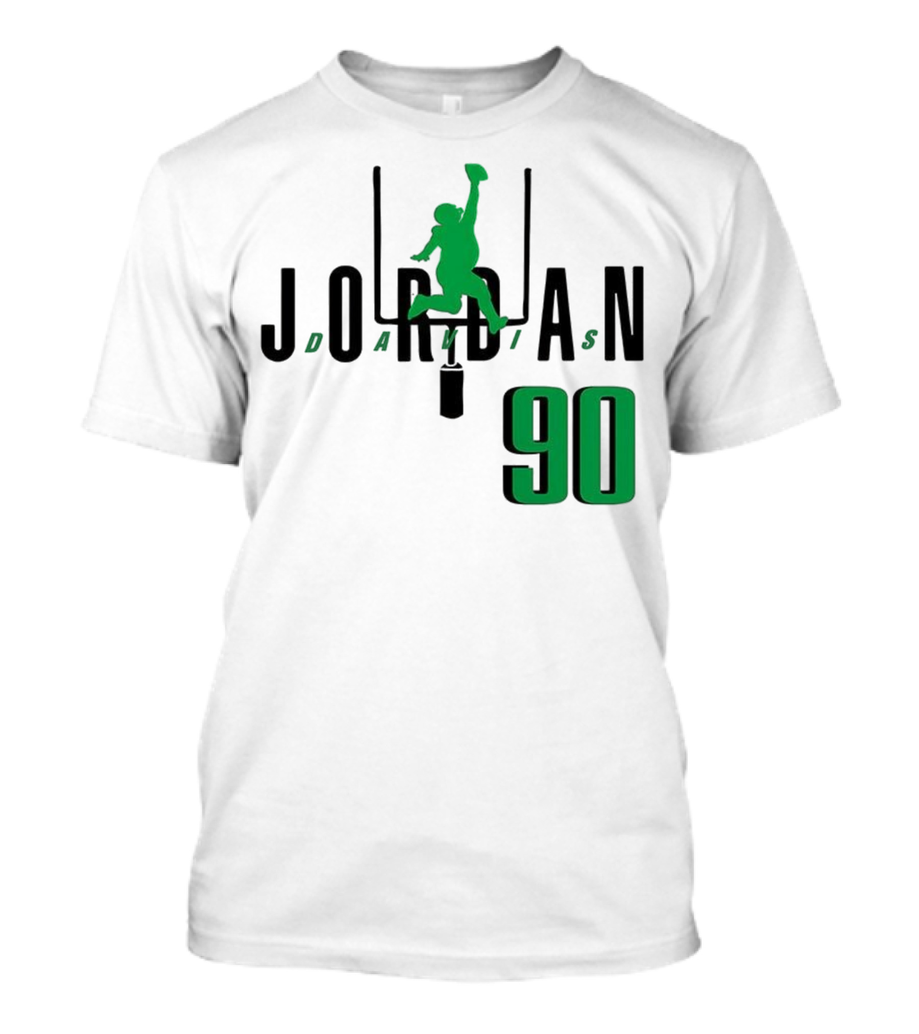 Jordan Davis Philadelphia Eagles Number 90 Air Player Silhouette T-Shirt