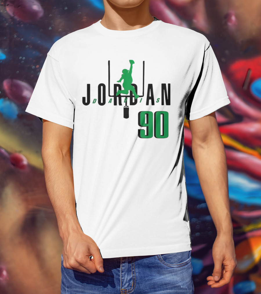 Jordan Davis Philadelphia Eagles Number 90 Air Player Silhouette T-Shirt