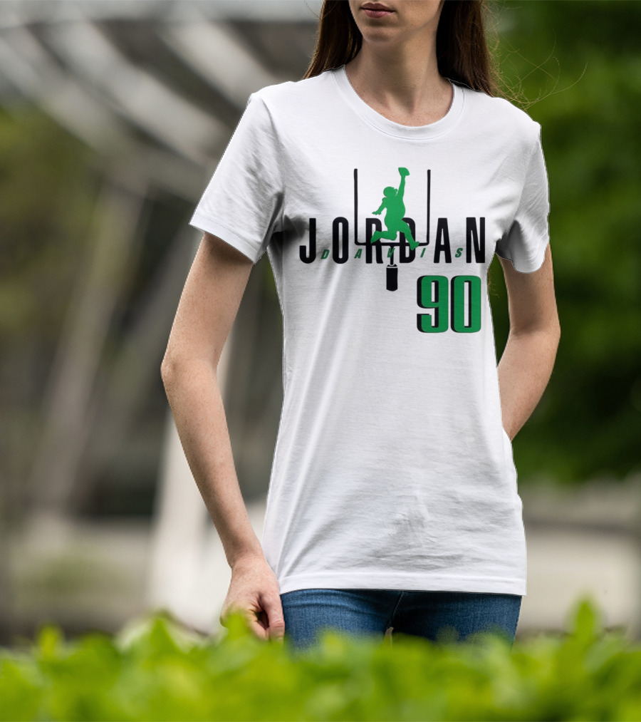 Jordan Davis Philadelphia Eagles Number 90 Air Player Silhouette T-Shirt