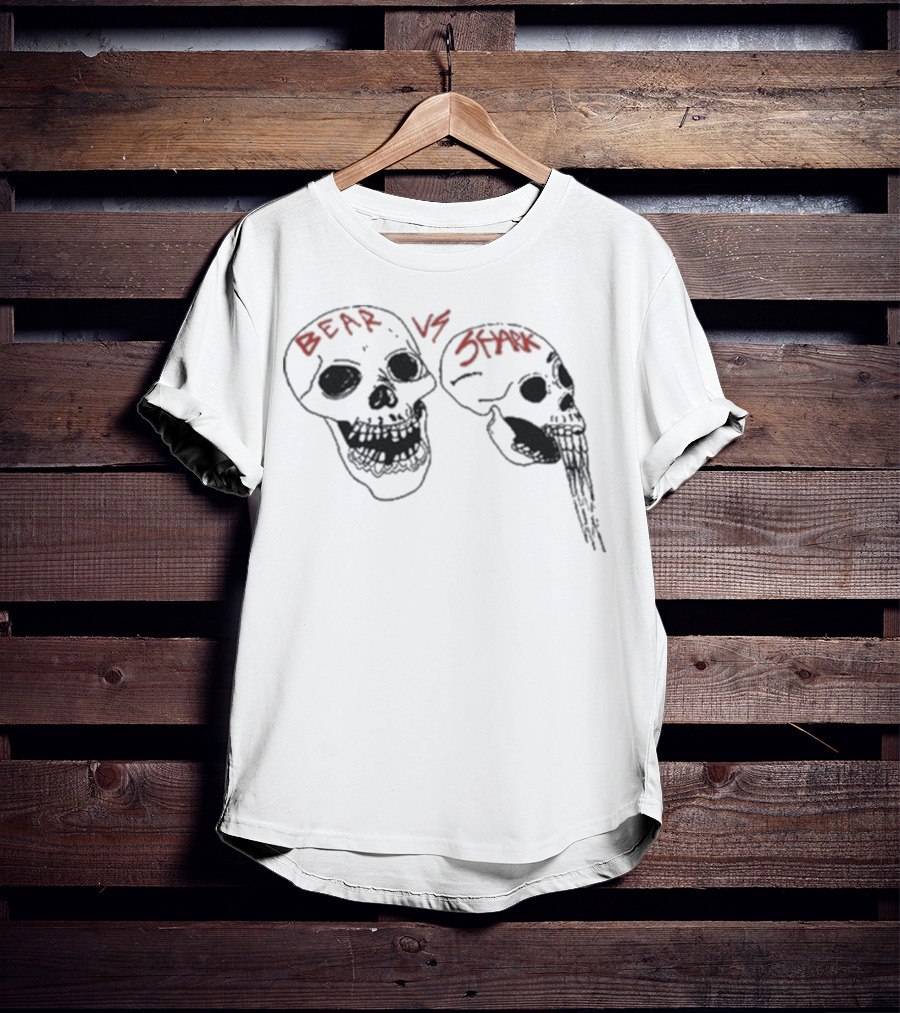 Bear Vs Shark Skulls Snow Cone Skull T-Shirt