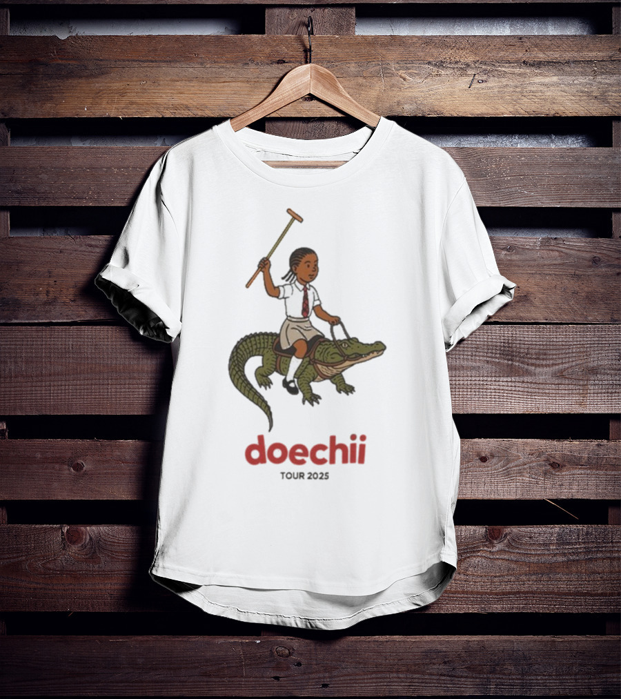 Doechii Tour 2025 Cartoon Riding Gator Adventure T-Shirt