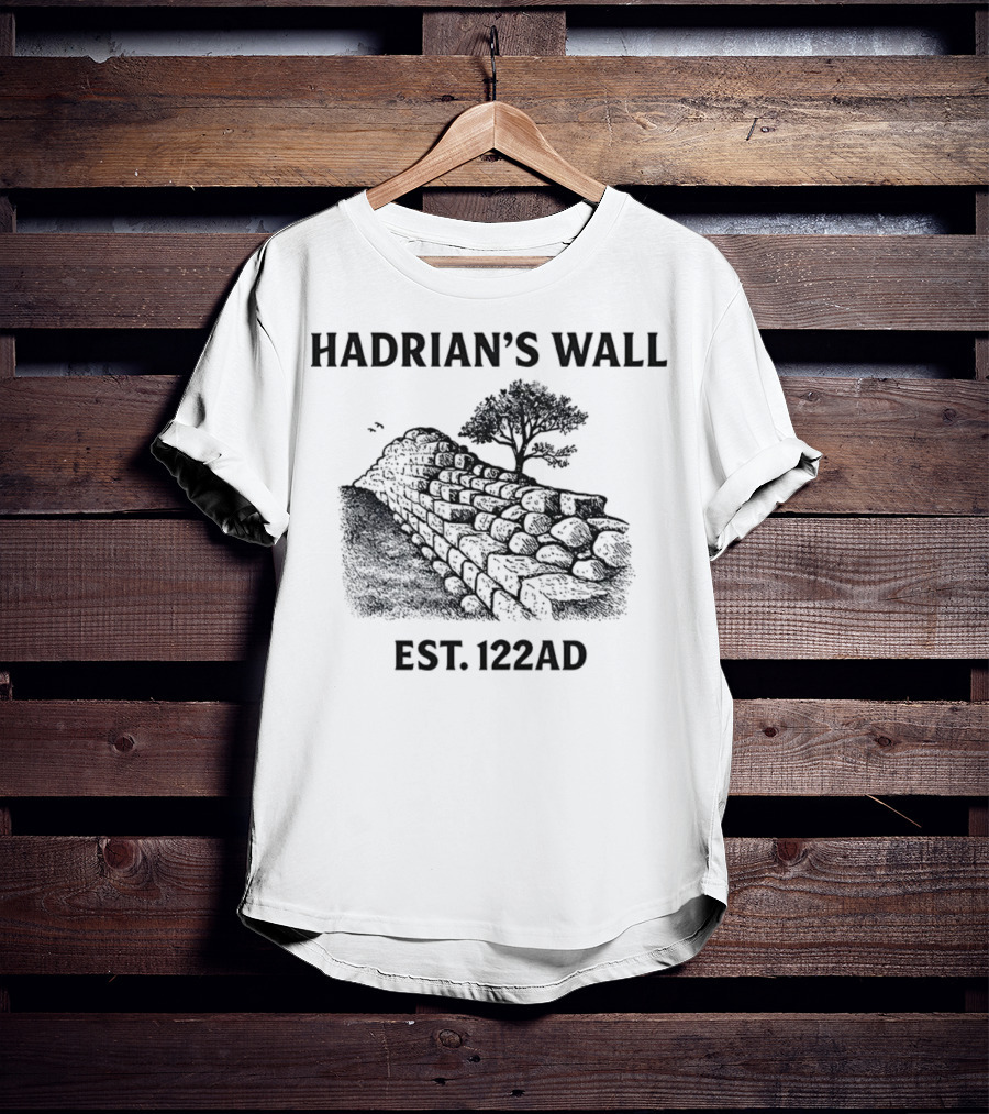 Hadrian's Wall Est 122AD Ancient Rome Historical Structure T-Shirt