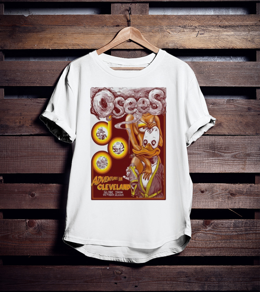 Osees Adventures In Cleveland Globe Iron October 28 2025 T-Shirt