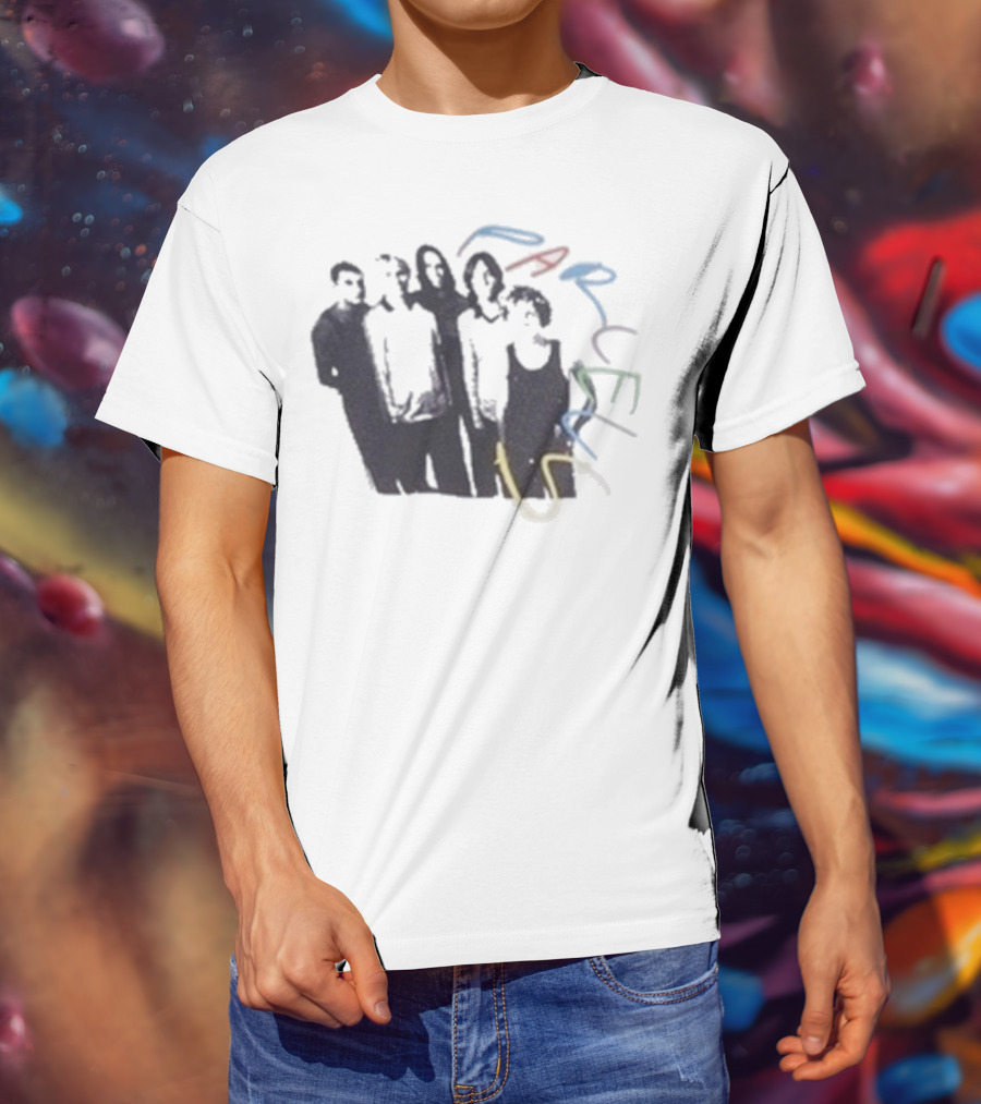 Parcels Scribble Band Silhouettes And Vibrant Abstract Lines T-Shirt