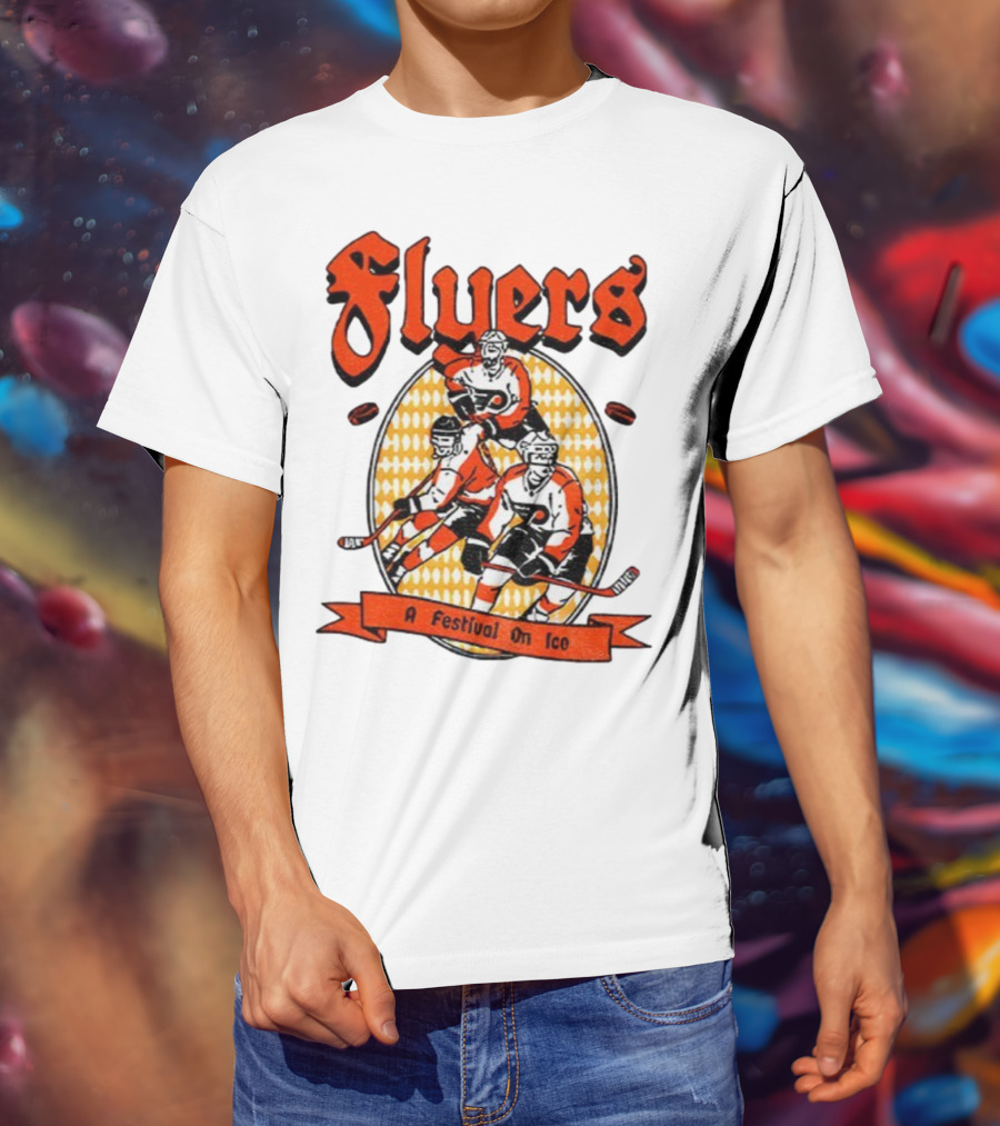Philadelphia Flyers A Festival On Ice Hockey Team T-Shirt