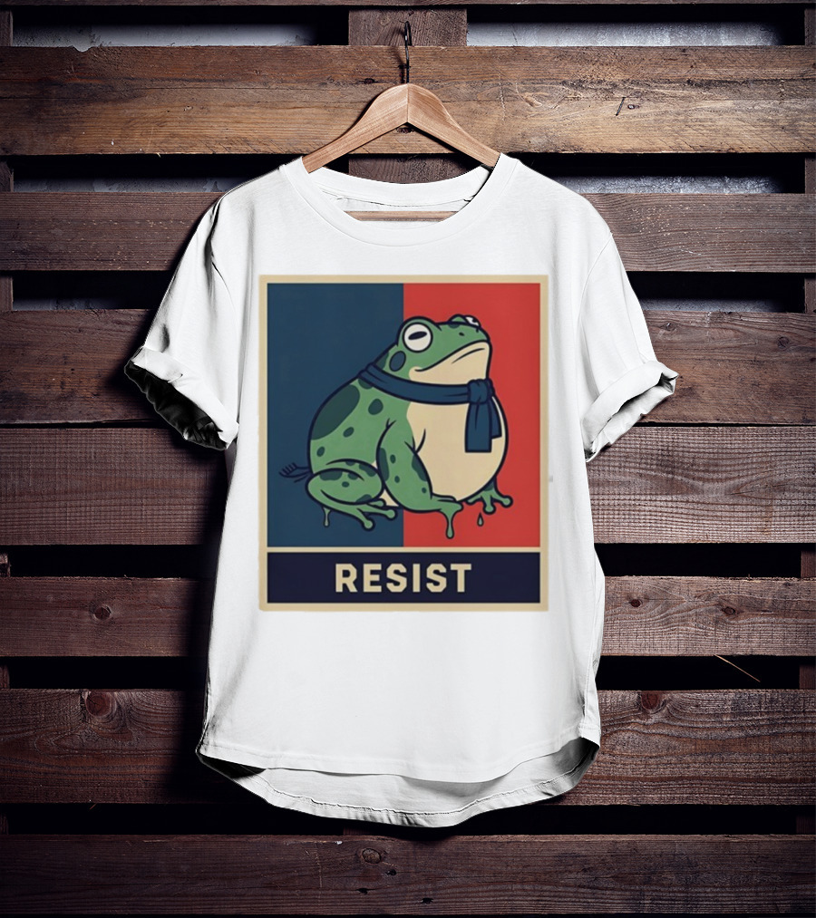 Portland Frog Protest Resist Activist Retro Style T-Shirt