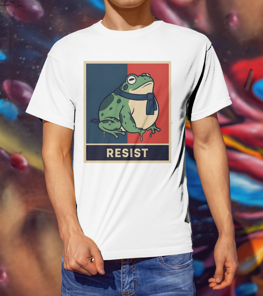 Portland Frog Protest Resist Activist Retro Style T-Shirt