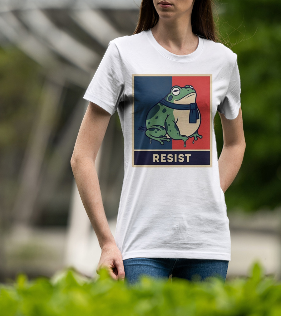 Portland Frog Protest Resist Activist Retro Style T-Shirt